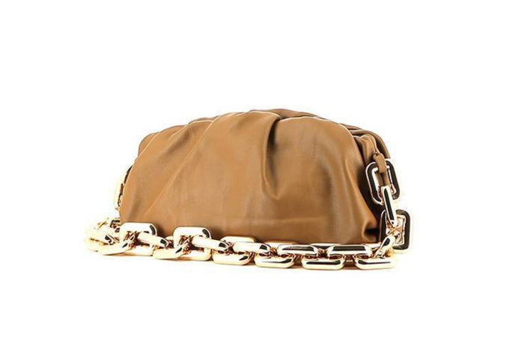 Borsa Bottega Veneta Pouch in pelle marrone