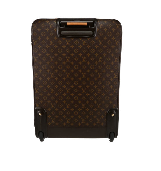 Valigia flessibile Louis Vuitton Pegase in tela monogram e pelle naturale