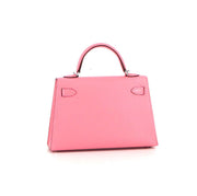 Borsa Hermès Kelly 20 cm in pelle Mysore Rose Confetti