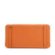 Hermès
Celeste Epsom and Bleu Mykonos Verso Candy Birkin 35 Palladium Hardware, 2011