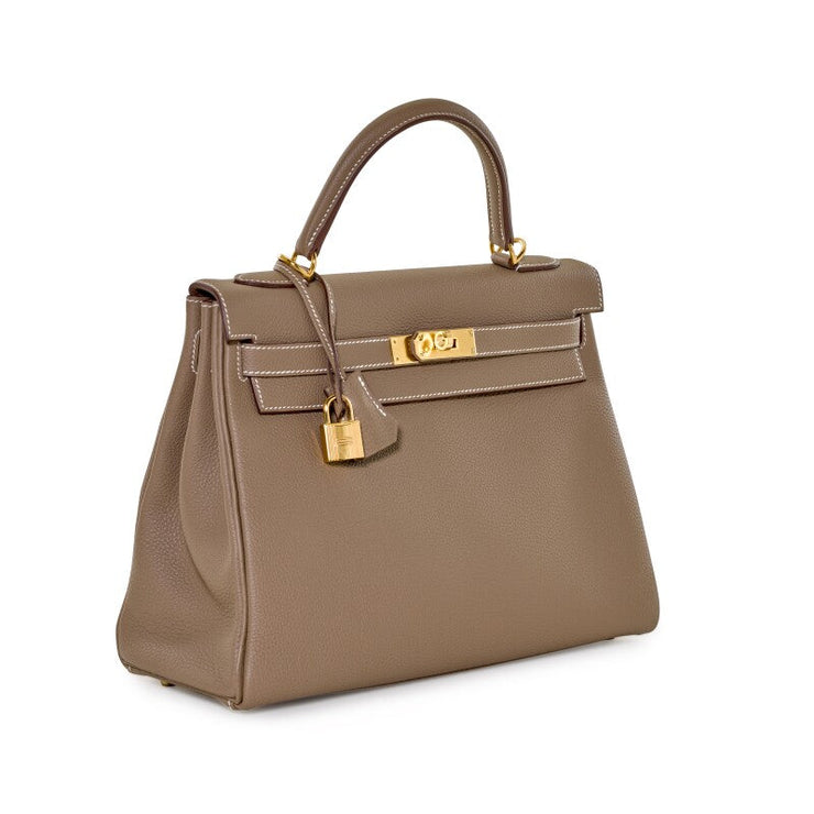 Hermès
Etoupe Togo Kelly 32 Retourne Gold Hardware, 2022