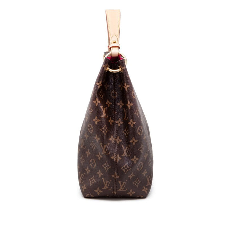 Louis Vuitton Ebene Monogram Coated Canvas Graceful MM Gold Hardware, 2021