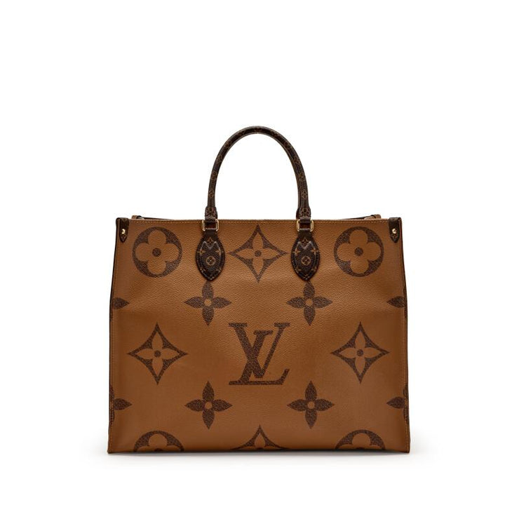 Louis Vuitton Brown Giant Reverse Monogram Coated Canvas OnTheGo GM Gold Hardware, 2020