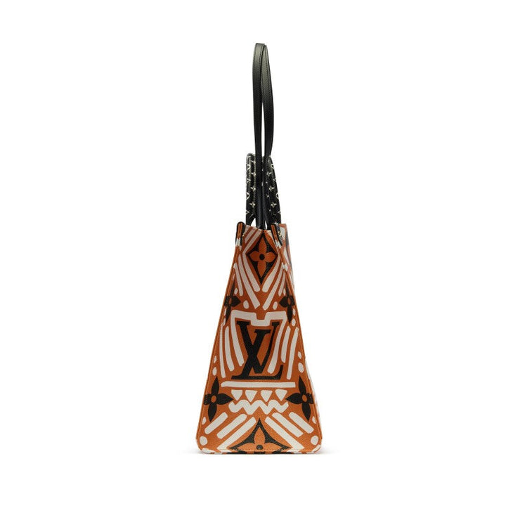 Louis Vuitton Caramel, Black, and White Giant Monogram Crafty Coated Canvas OnTheGo GM Gold Hardware, 2020