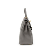 Hermès Gris Etain Retourne Togo Kelly 32 Gold Hardware, 2020