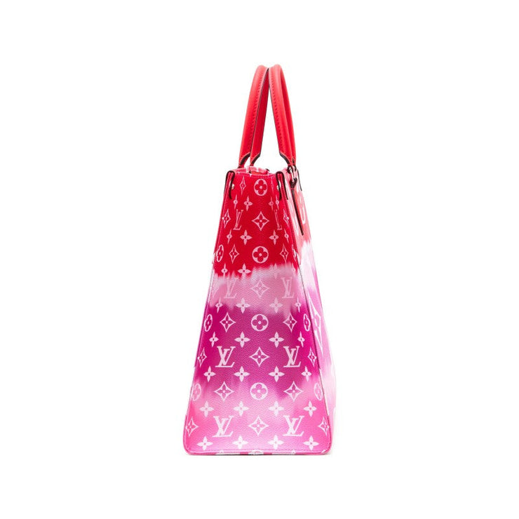 Louis Vuitton Red Tie-Dye Giant Monogram Escale Coated Canvas OnTheGo GM Silver Hardware, 2020